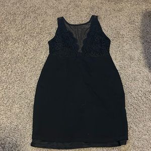 Lulus deep plug lace & mesh dress size XL